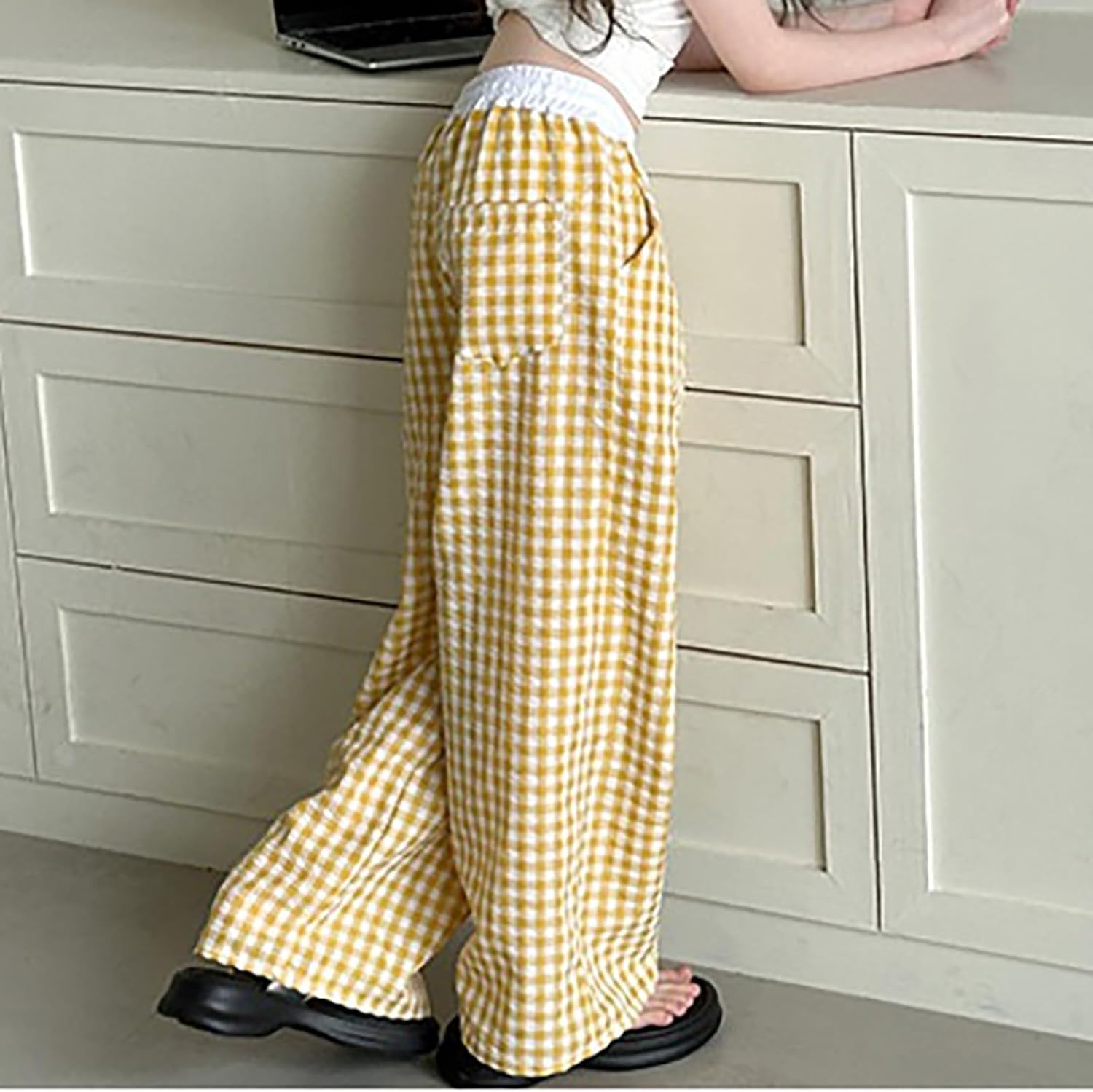 Girls' Wide Leg Sweatpants Drawstring Baggy Pants Teen Casual Loose Athletic Joggers with Pockets 5 to 14 Years