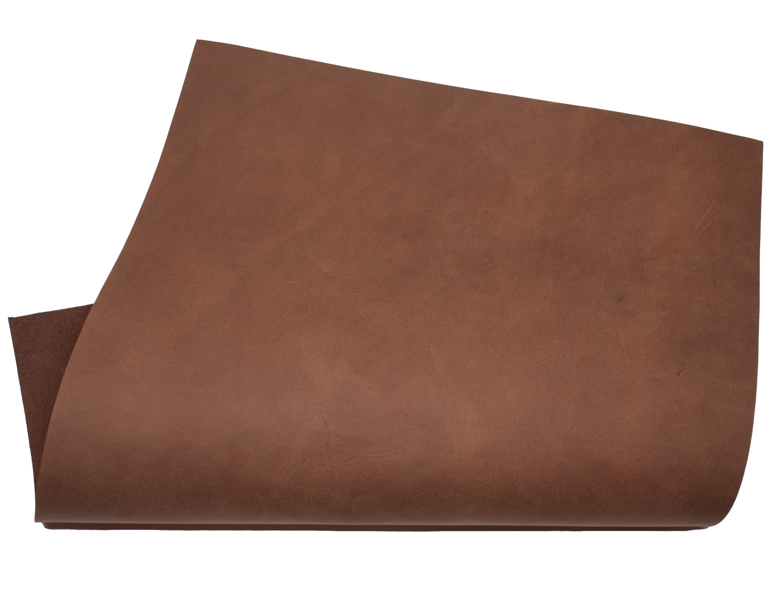 HAPPER STUDIO Cowhide Leather 2mm Thickness Pull-Up Crazy Horse Leather Genuine Leather Sheets for Crafts. (1, Sahara