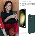 YATWIN Silicone Back Case for Samsung Galaxy S23 Plus, Soft-Touch Phone Back Cover for Samsung Galaxy S23 Plus - Dark Green gallery image