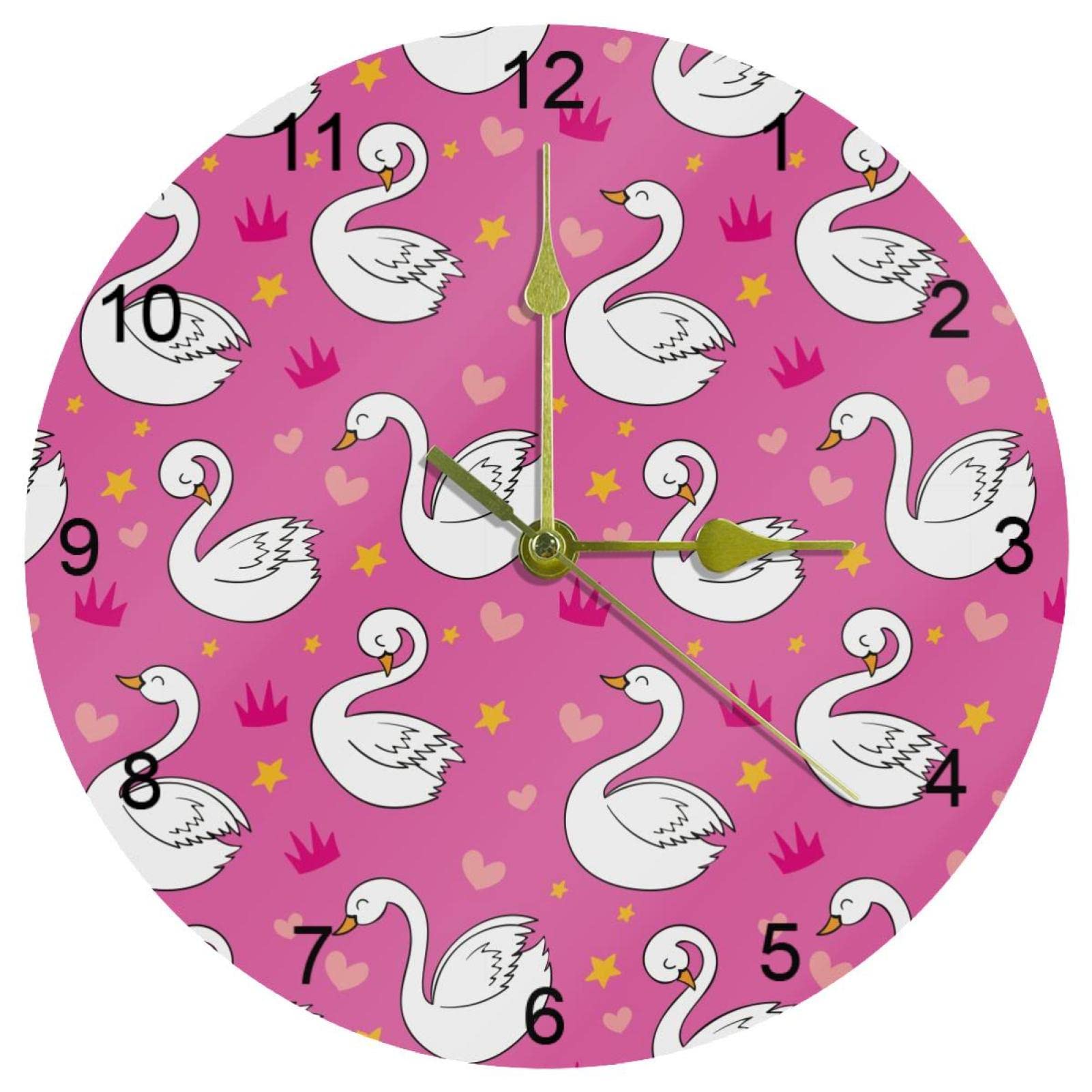 Horloge murale silencieuse avec chiffres arabes pour la maison