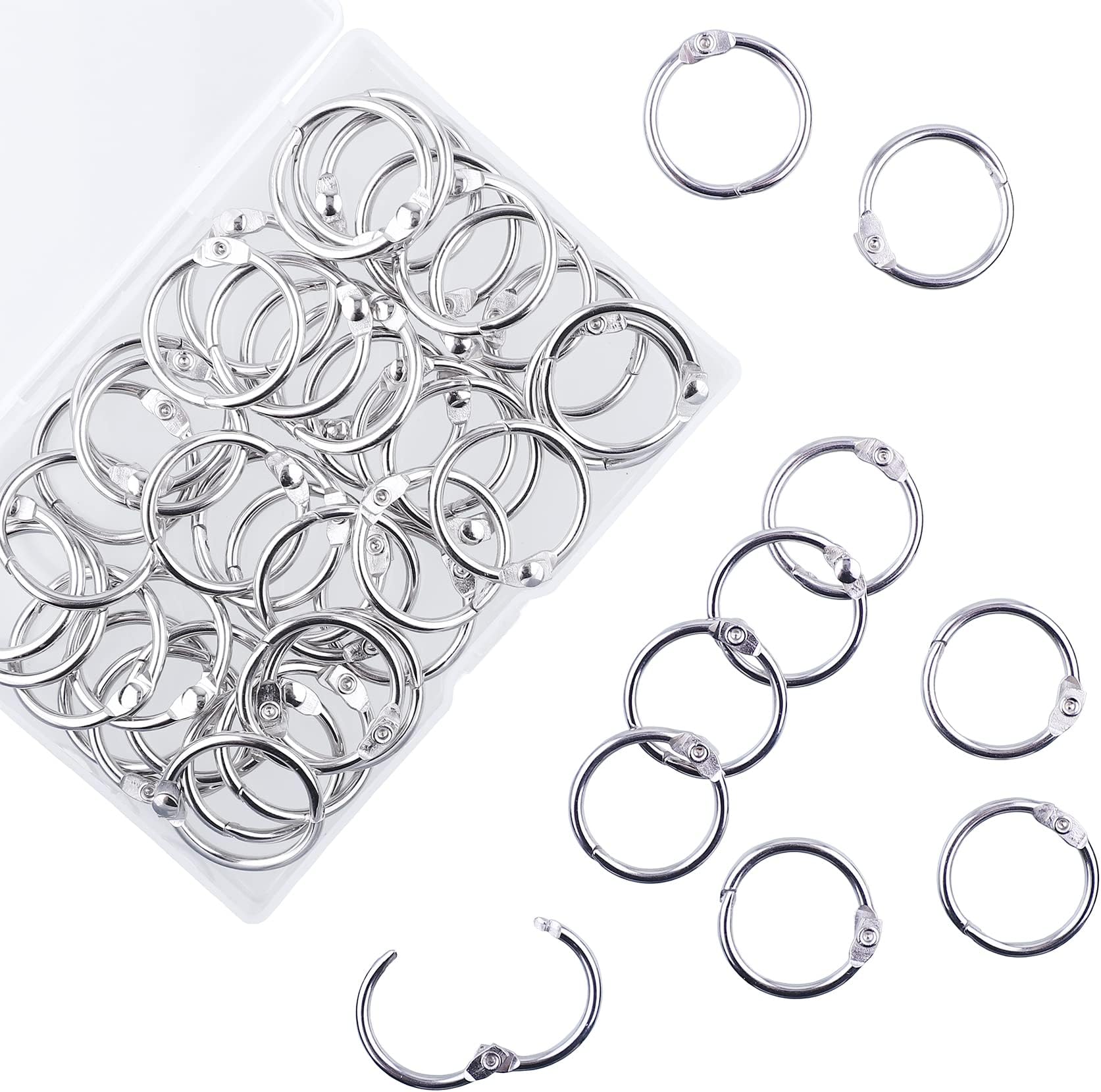 Amazon.com : Antner Binder Rings 0.75 Inch Nickel Plated Metal Book ...