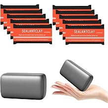 10-Pack Premium Waterproof Wall Repair Sealing Clay Duct Seal Ideal for Wall Hole Repair, Air Conditioning and Drainage Pipes Quick and Easy Solution Grey