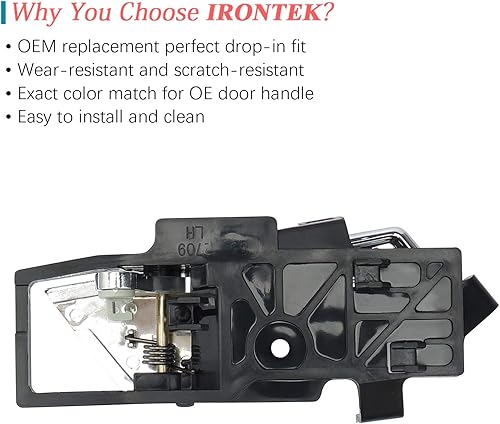 Vista 8 de IRONTEK Manija de puerta interior 96462709 96462710 OE Reemplazar para lado izquierdo y derecho, ajuste Chevrolet Aveo 2007-2011, para Chevrolet