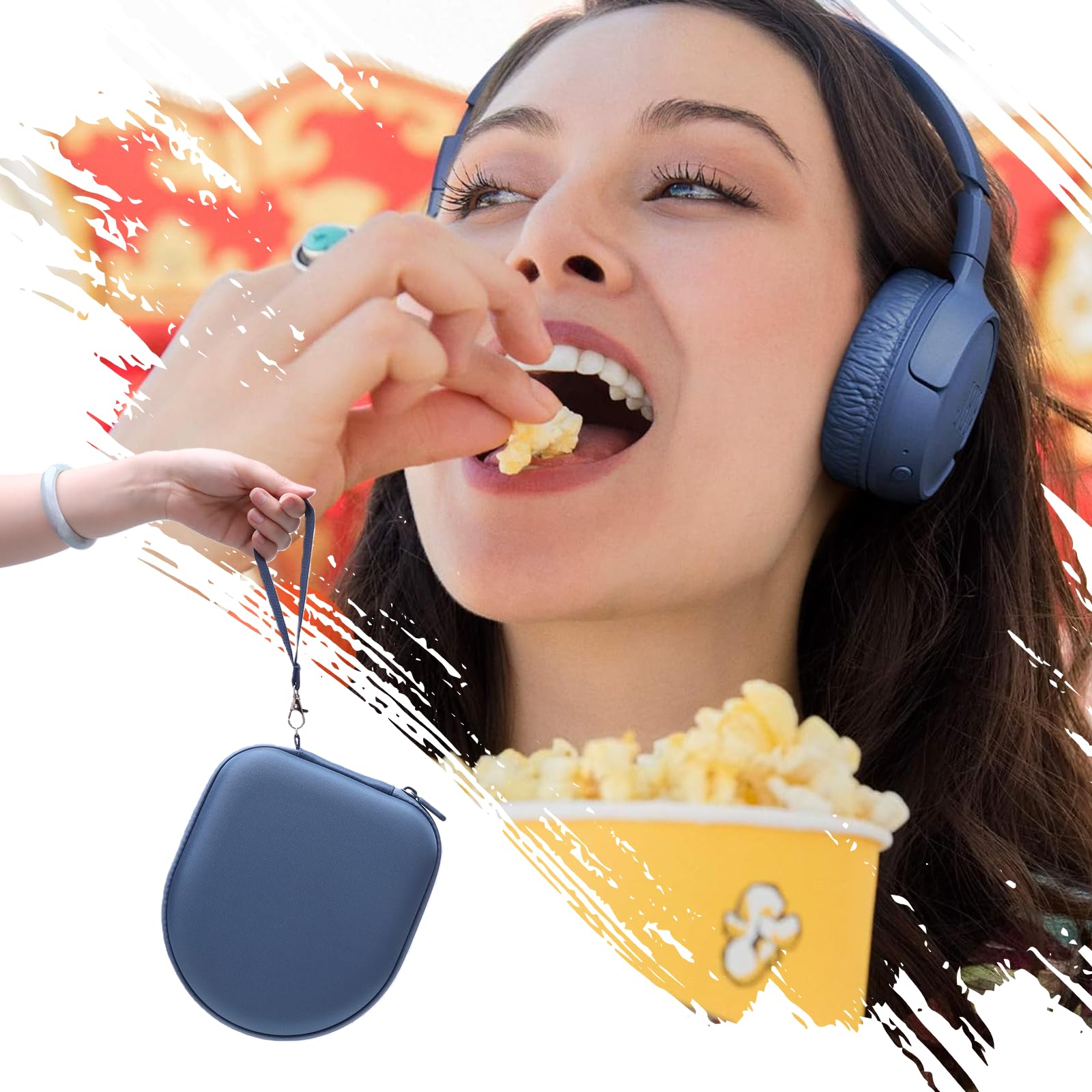 Étui Housse Rigide Sony WH-CH520 Casque Bluetooth sans Fil Bleu foncé