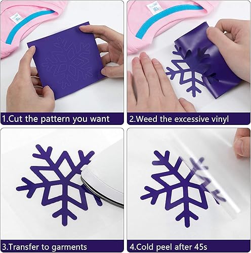 Miniatura 4 de HTVRONT - Vinilo de transferencia de calor HTV- Rollos de vinilo de 3.65 x 6 metros, ideal para camisetas, es fácil de cortar y quitar para el