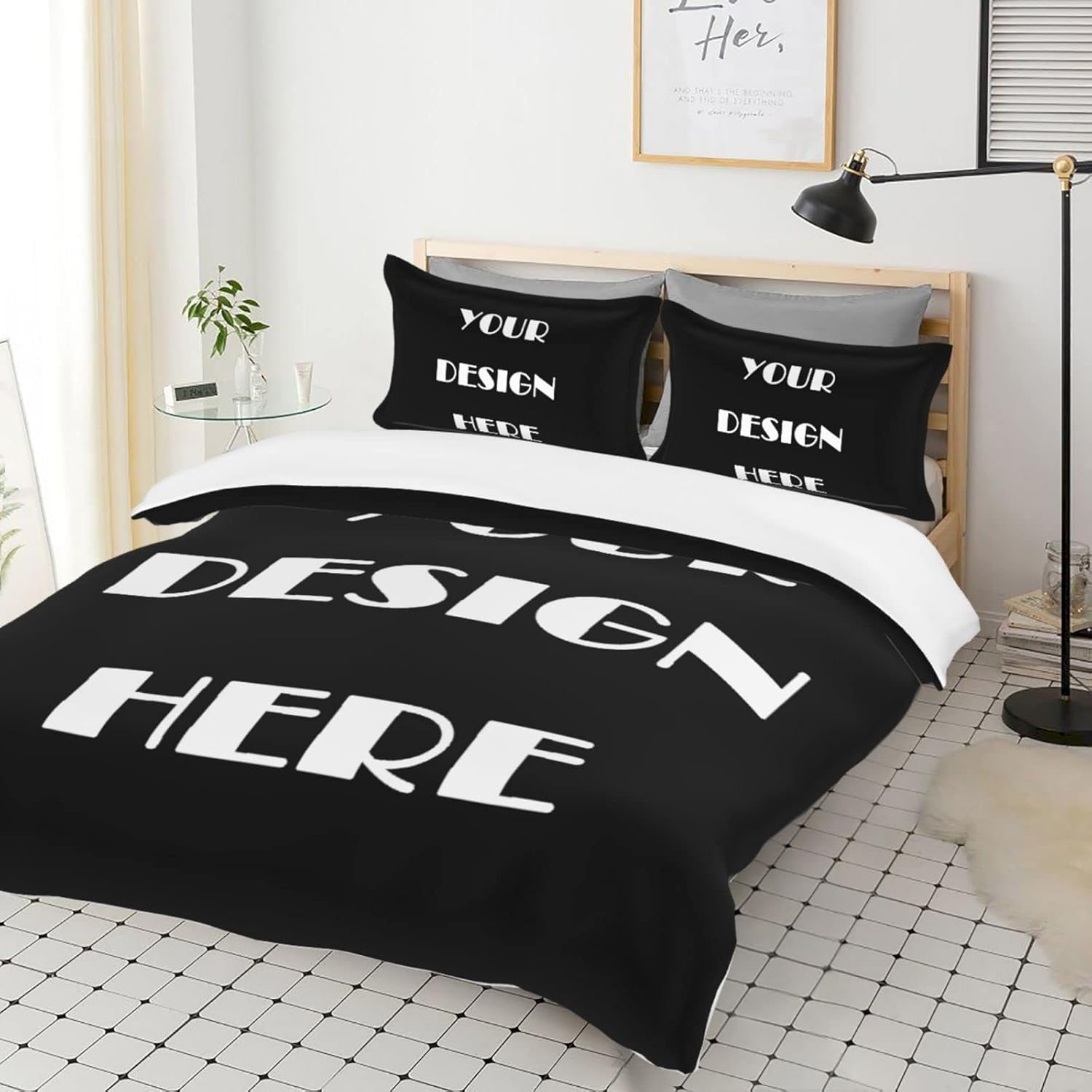 Custom Comforter Set Add Your Text Personalized Comforter Set Bedroom Bedding Comforter Set with 2 Pillowcases for Family Full