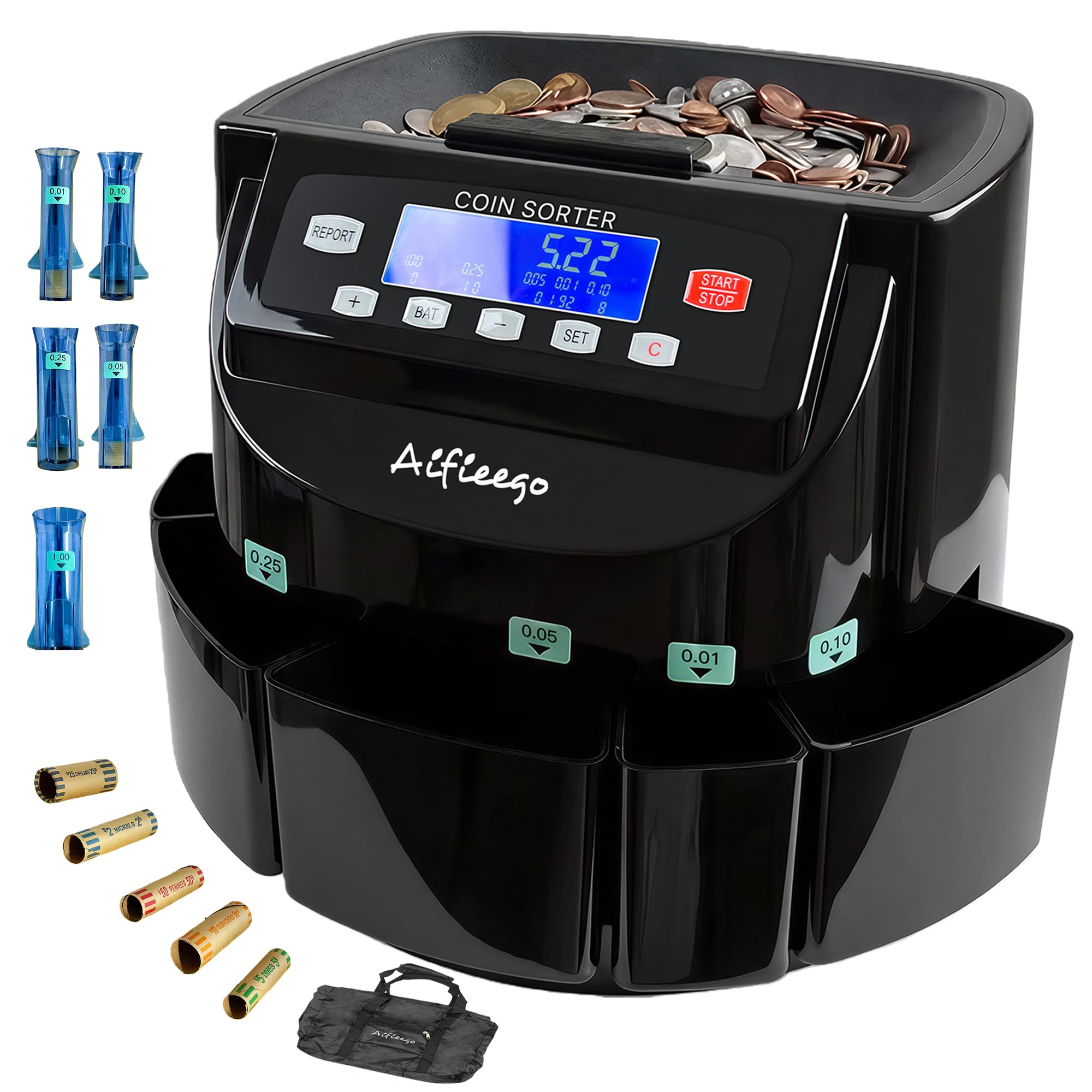 Aifieego CM001 Coin Counter Sorter Wrapper