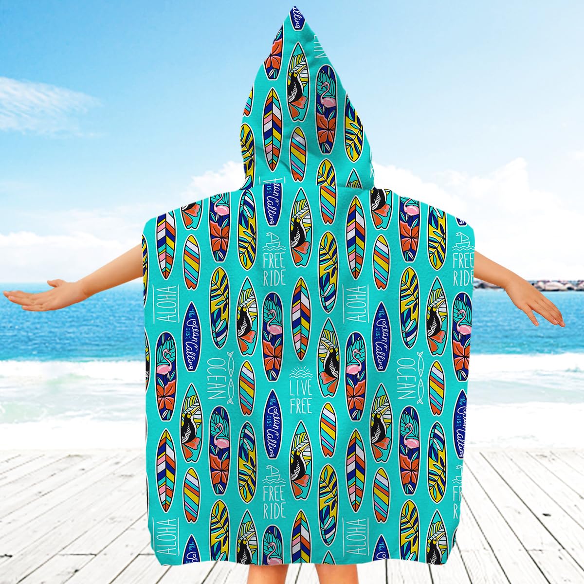 LOMTRATS Quick-drying Surf Poncho, Changing Towel, Bathrobe - Image 3