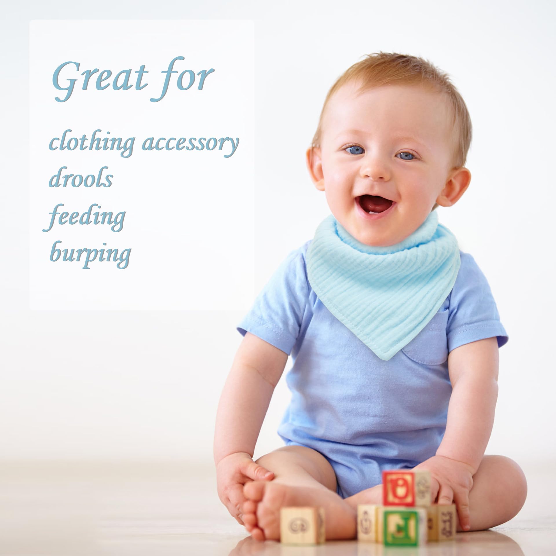 SLOSH Bavoirs Bébé Naissance Bebe Nouveau Né Bandana Coton Doux Absorbant Respirent les nourrissons Unisex Garçons Filles