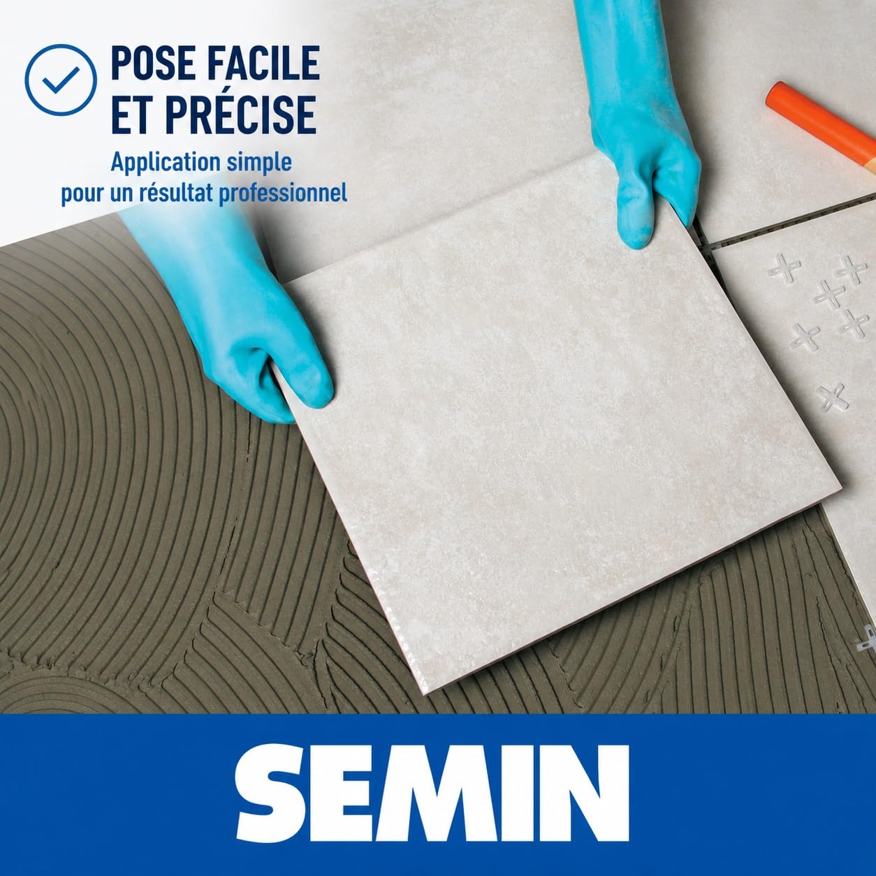 Semin KEDOFIX SUPER Colle Carrelage Murale 5 kg – Prête à l’Emploi Sans Ciment – Intérieur & Extérieur Protégé – Haute Résistance à l’Eau – Spécial Pièces Humides – Faïence, Pierre, Pâte de Verre