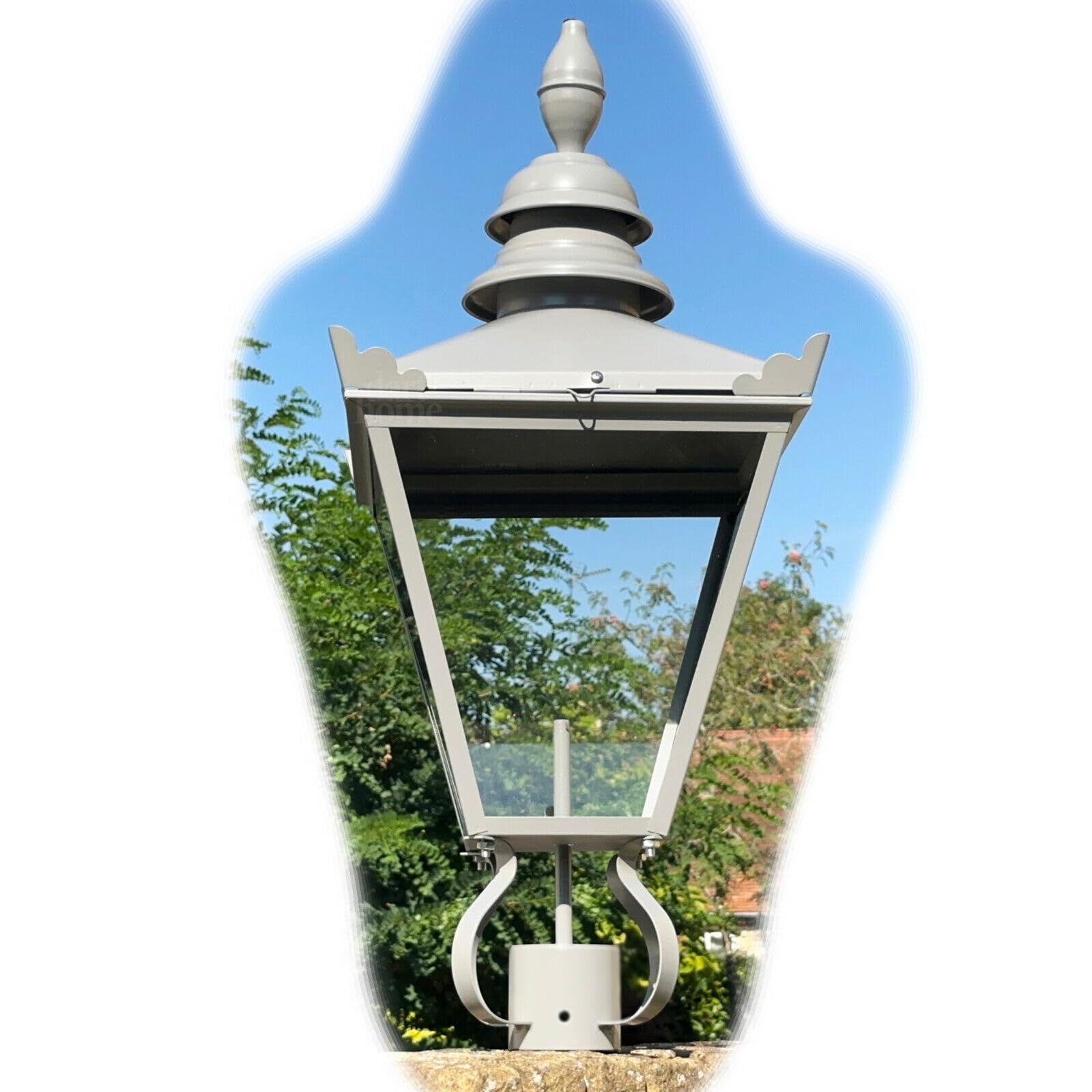 Darthome Grey Lamp Post Top 90Cm Antique Street Lantern Garden Outdoor Lighting Metal