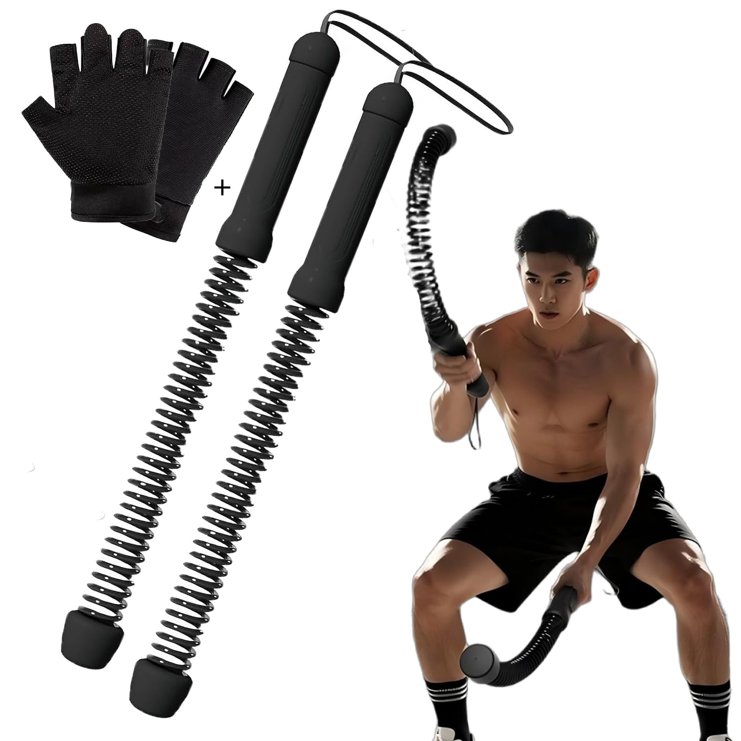 Amazon.co.jp: 「強化版 ＆1650g」2本 バトルロープ コードレス 携帯型