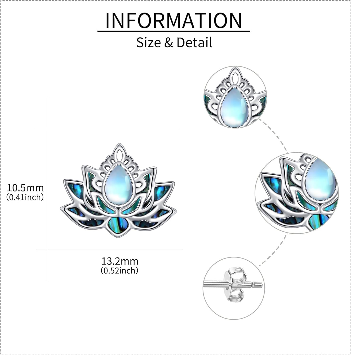 Sterlings Silver Cat/Bunny/Lotus/Cow/Bunny/Fruit Stud Earrings Animal Earrings Jewelry for Women Mom - Image 5