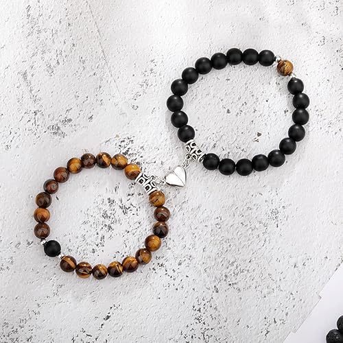 Miniatura 3 de Matching Bracelets for Couples Valentines Day Gifts for Her Love Heart Locked Bracelets for Bf and Gf Valentines Day Gifts