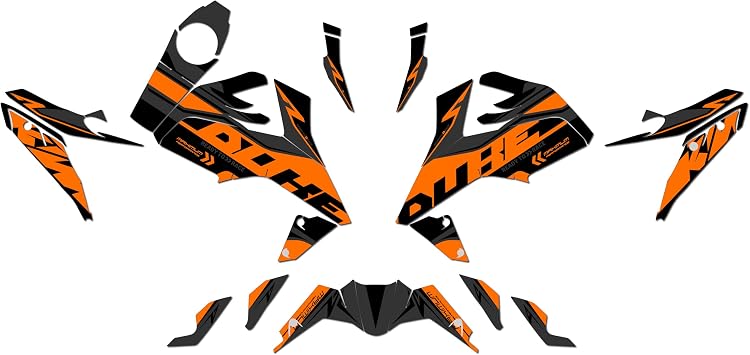 Graphics Kit for KTM Duke 125-390 2017-2023 Scalper Series Orange-Shift 16 Mil - On/Off the Road - Dirt Pit Bike Motorcycle Sticker, no-Plastics