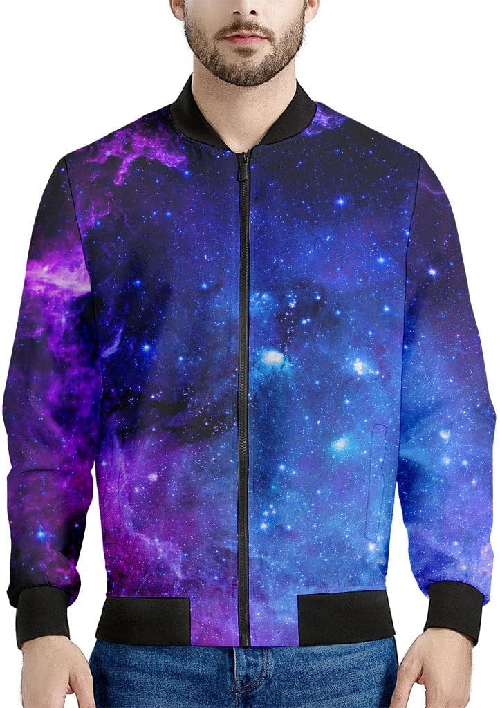 Teal And Pink Tie Dye Print Men's Bomber Jacket