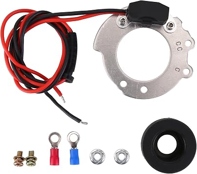 1244A Electronic Ignition Conversion Kit,Ignitor Conversion Kit Electronic Ignition Module Conversion Kit fit for Tractors 2N 8N 9N 4 Cylinder Series 500 to 800 Side Mount Distributor 12V Only