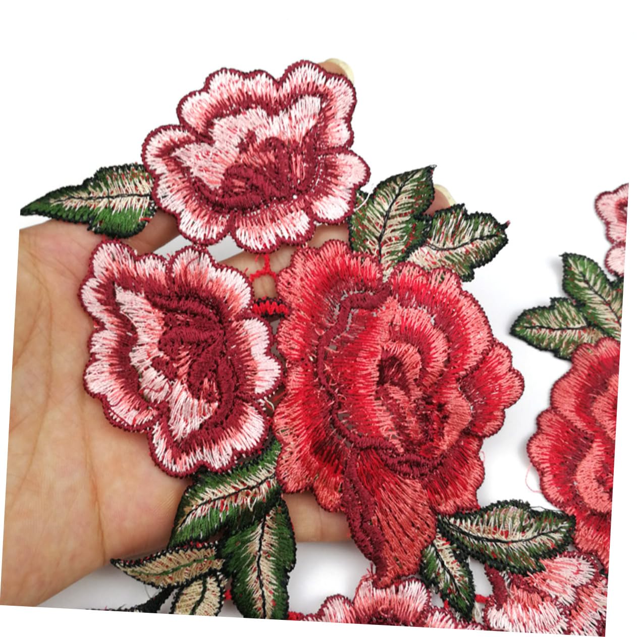 Toppa Ricamata Da Stiro Con Rose E Scritta 'Happy Right Now' – Applique Fai-da-te Per Abiti, Dimensioni 13,6 X 6,5 Pollici, 1 Pezzo