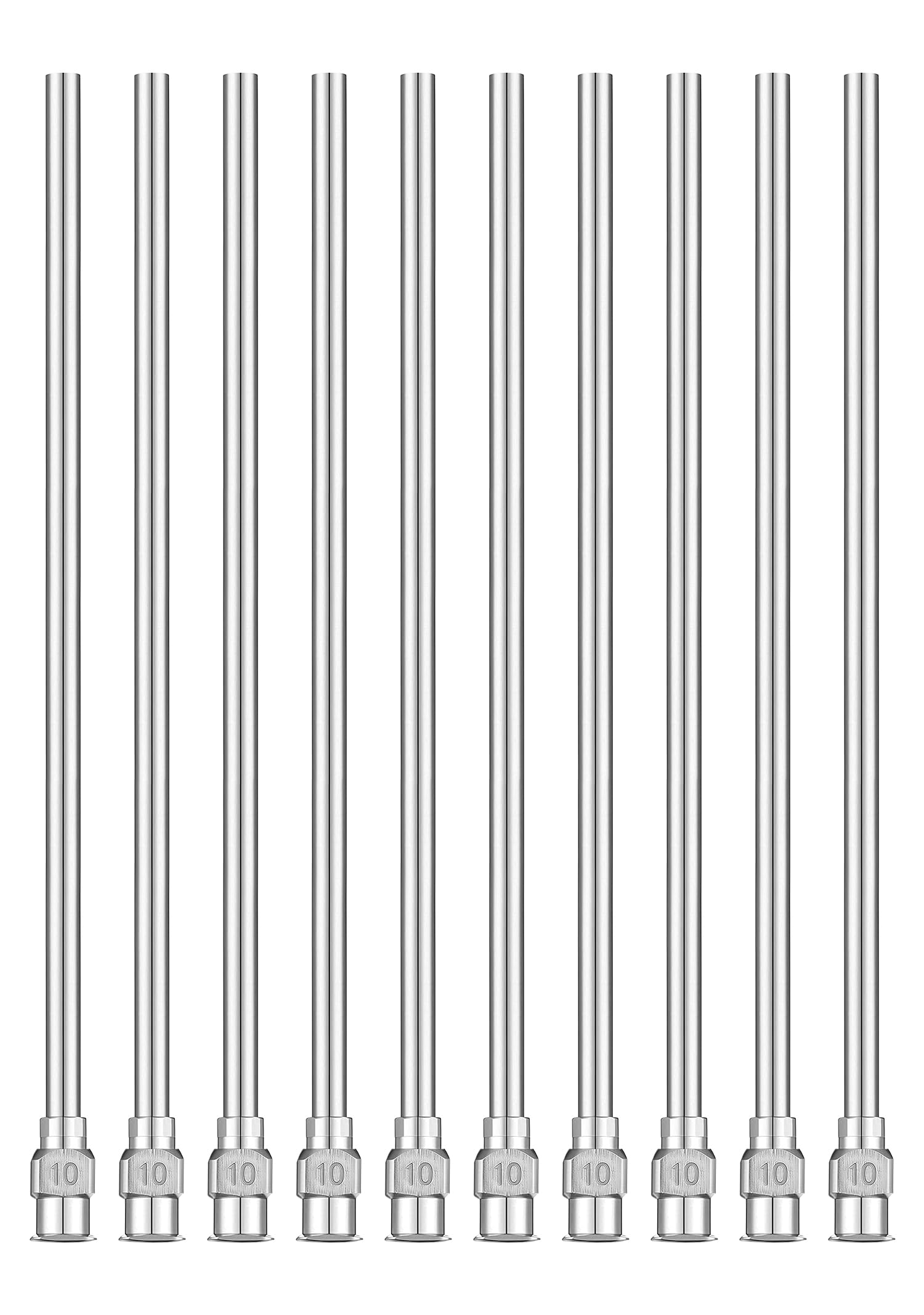 10 Pcs Blunt Tip Dispensing Needles 4 Inch, 10 Gauge Stainless Steel Blunt Needles for Industrial Syringe, High Precision & Long-Lasting Fluid Applicator