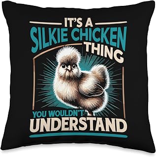 Silky Chicken Breed It's A Silkie Chicken Thing Throw Pillow