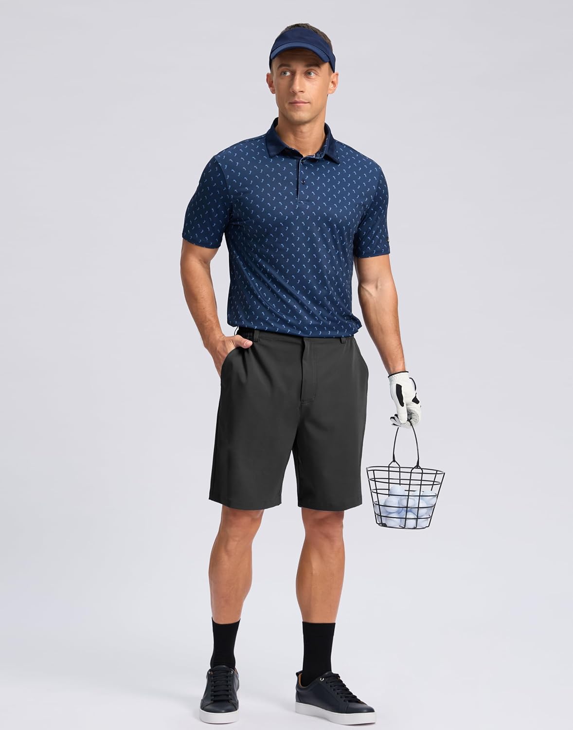 Pudolla Men's Lightweight Dress Shorts 11" Long Golf Shorts with 3 Pockets Stretch Quick Dry for Casual Travel - Image 2