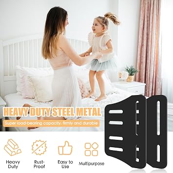 2Pcs Queen Bed Modification Plate, Headboard Attachment Kit