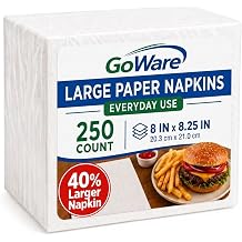 Large Paper Napkins Everyday Use, Disposable White Lunch/Dinner Size