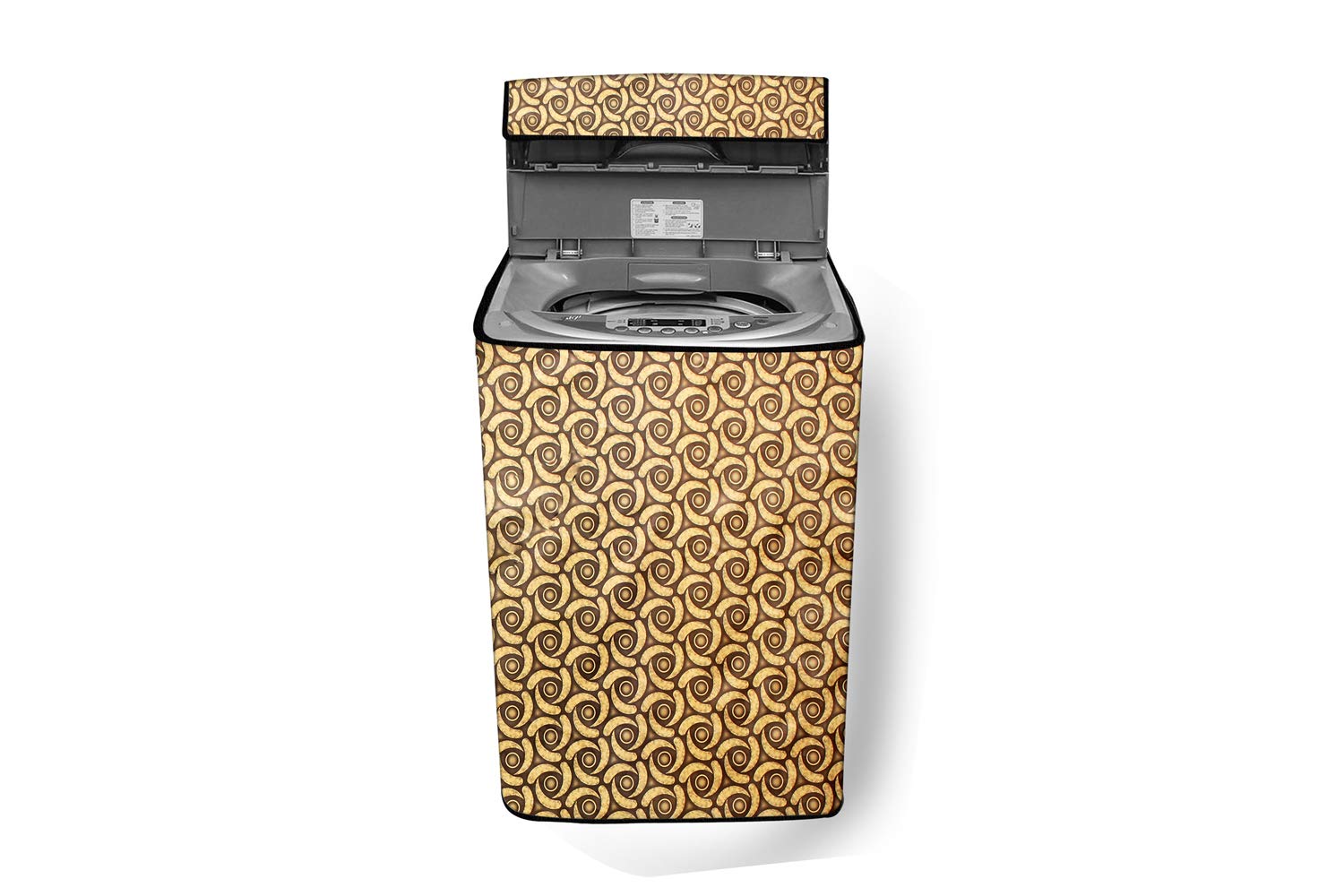 Stylista Top Load Fully Automatic Washing Machine Cover Compatible for Samsung 6 kg, 6.2 kg, 6.5 kg, 7 kg & 7.5 kg Packed Pattern Light Yellow-picture-40
