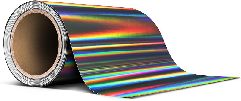 Fita Adesiva de Vinil para Pinstripe VViViD Black Holographic Lazer Chrome com Air-Release – 10,16 cm x 6,10 m