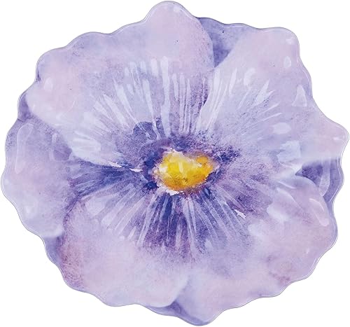 Miniatura 5 de UP ware - Platos de postre de melamina lavanda, platos pequeños en forma de flores, para aperitivos, aperitivos y guarniciones, morado, 7.5 x 7