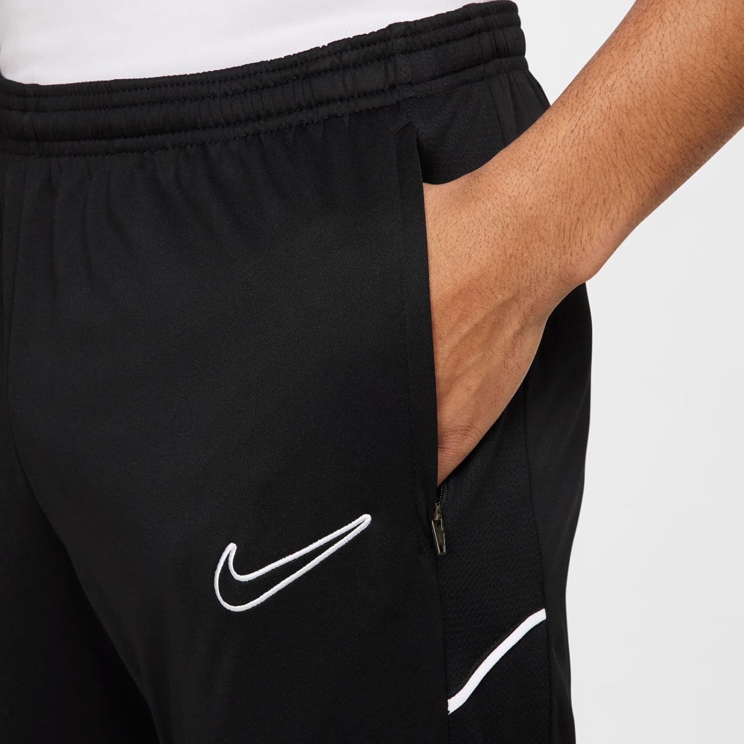 Nike Academy Men's Dri-FIT Soccer Pants (HJ3776-010, Black/Black/White) Size Large