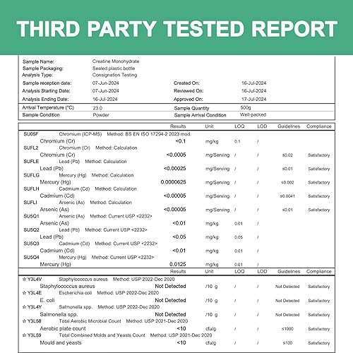 Miniatura 7 de Monohidrato de creatina en polvo de 17.64 oz, suplementos de creatina micronizada pura para construir músculo, polvo de creatina antes y después del