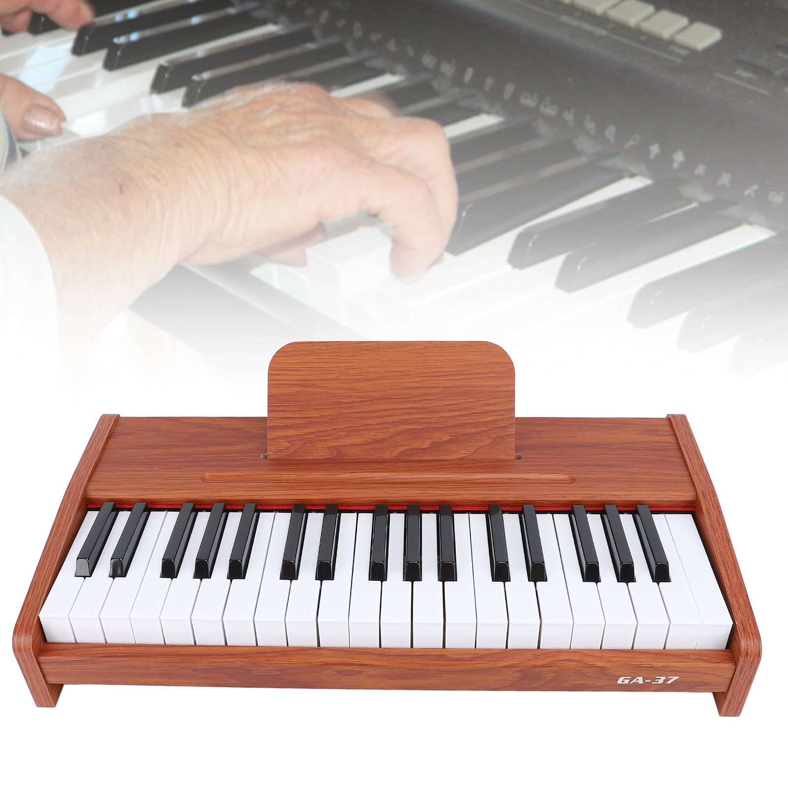 Generic Klawiatura Fortepianowa dla Dzieci 37 Klawiszy Wytrzymałe i Eleganckie Organy Elektroniczne do Nauki Muzyki Lekkie i Trwałe