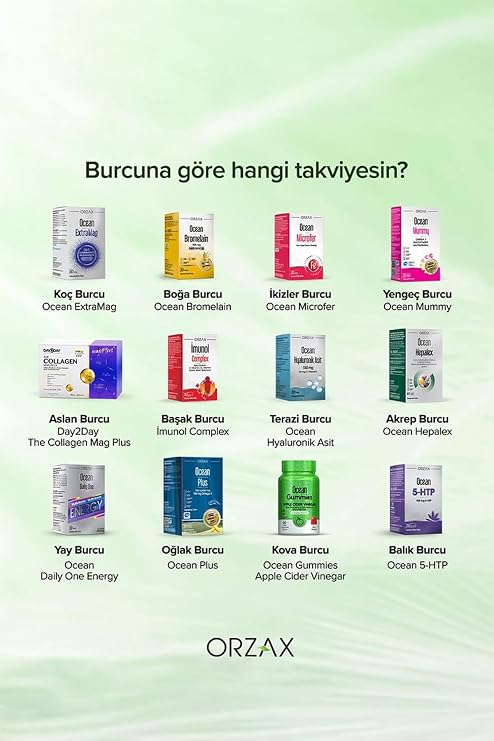 Orzax Ocean Biotin 5000 µg Takviye Edici Gıda, 60 Kapsül