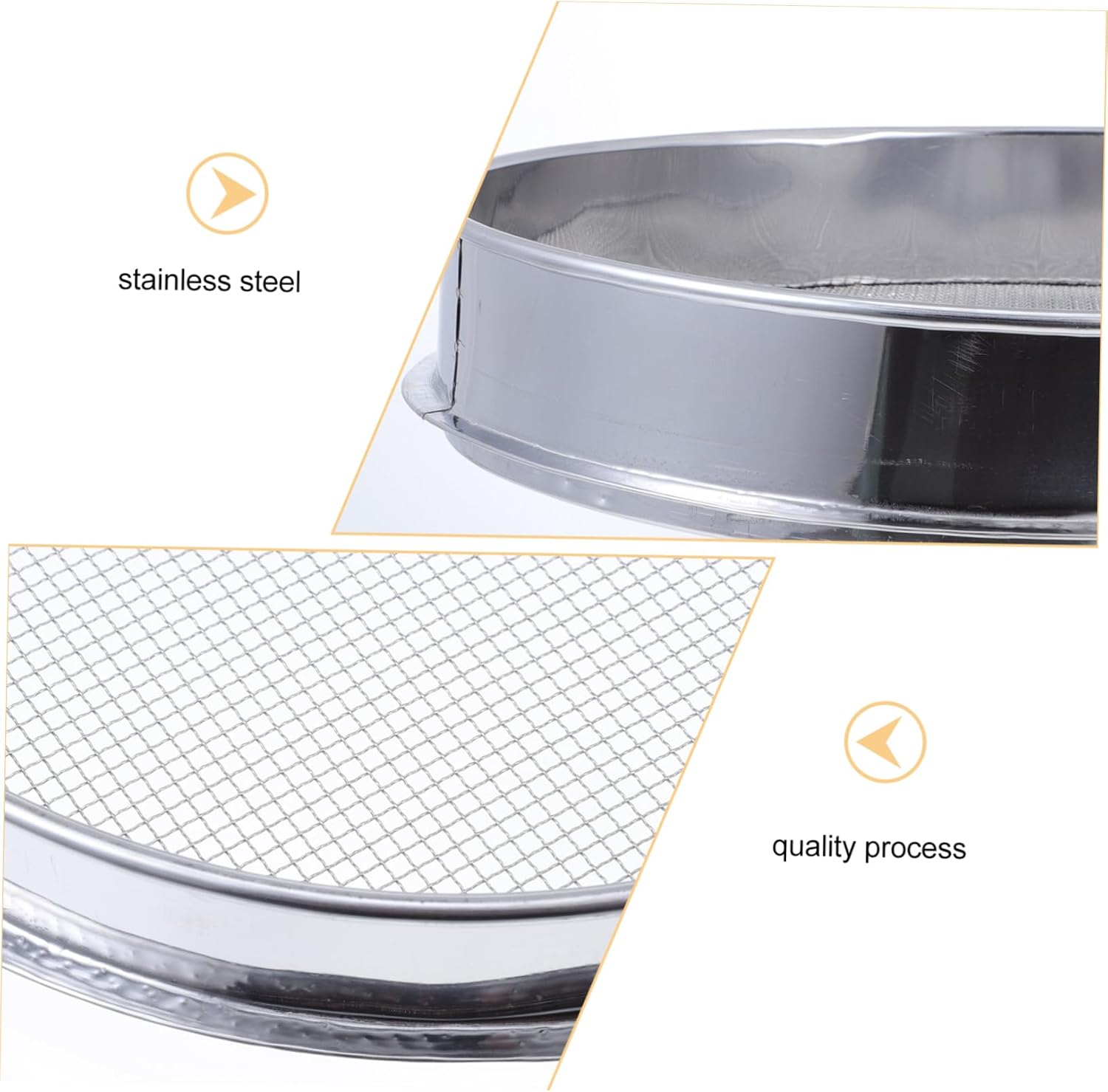 Mikinona Practical Stainless Steel Maize Sifter for Home Use Lightweight Coarse Cereals Strainer for Beans and Grains Easy to Clean and Maintain Sieve Tool