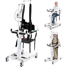 MOSFER Electric Patient Lifts for Home Use, Sit to Stand Lifts for Elderly with 3 Slings, Electric Patient Lift Transfer Chair, Wheelchair Car Toilet Transfer Stair Lift, for Seniors Disabled Rehab