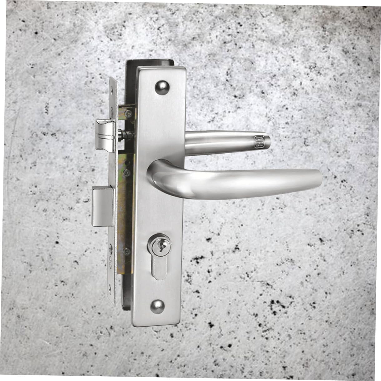 HOMSFOU Home Door Lock Hotel Door Lock Stainless Steel Handle Long-Lasting Modern Design