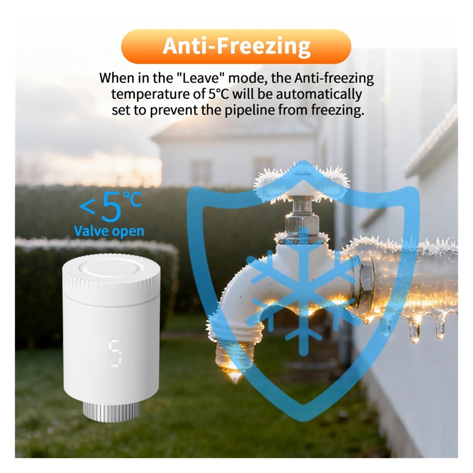 Zawór Termostatyczny Do Grzejnika Inteligentny Grzejnikowy Kontroler Temperatury Wi-Fi OszczęDza Energię I Koszty Ogrzewania(TRV331 4PCS)
