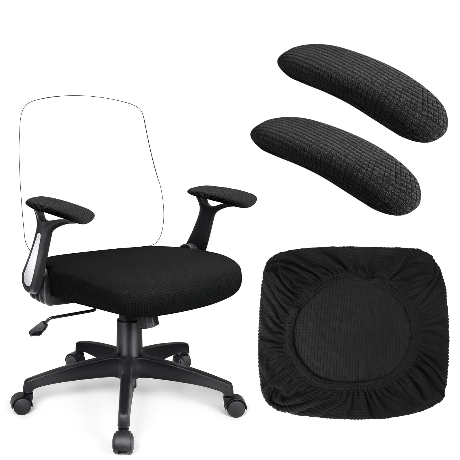RoyalChic Bürostuhl Bezug mit 2 Armlehnenbezüg, Stretch, Was