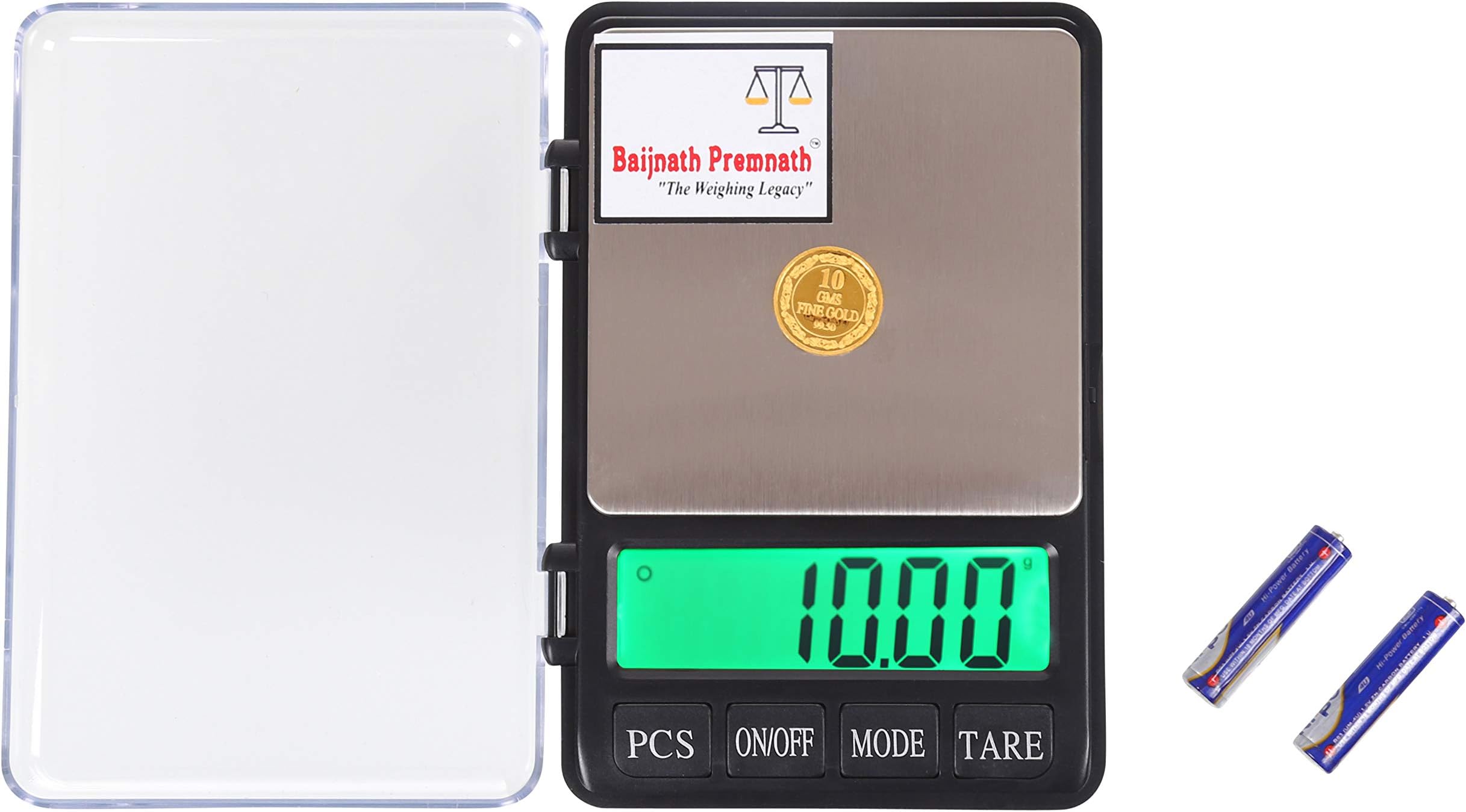 Baijnath Premnath Dairy 1kg (1000gram) x 0.01g (10mg) Digital Jewelry Portable Weighing Scale, Gold & Silver Ornaments Weight Measuring Machine for Homes and Professionals