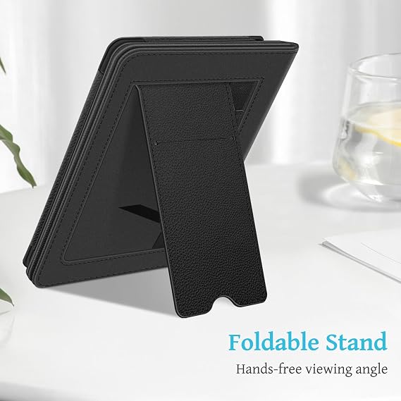 Fintie Stand Case for 6.8 Kindle Paperwhite 11th Gen 2021, Black