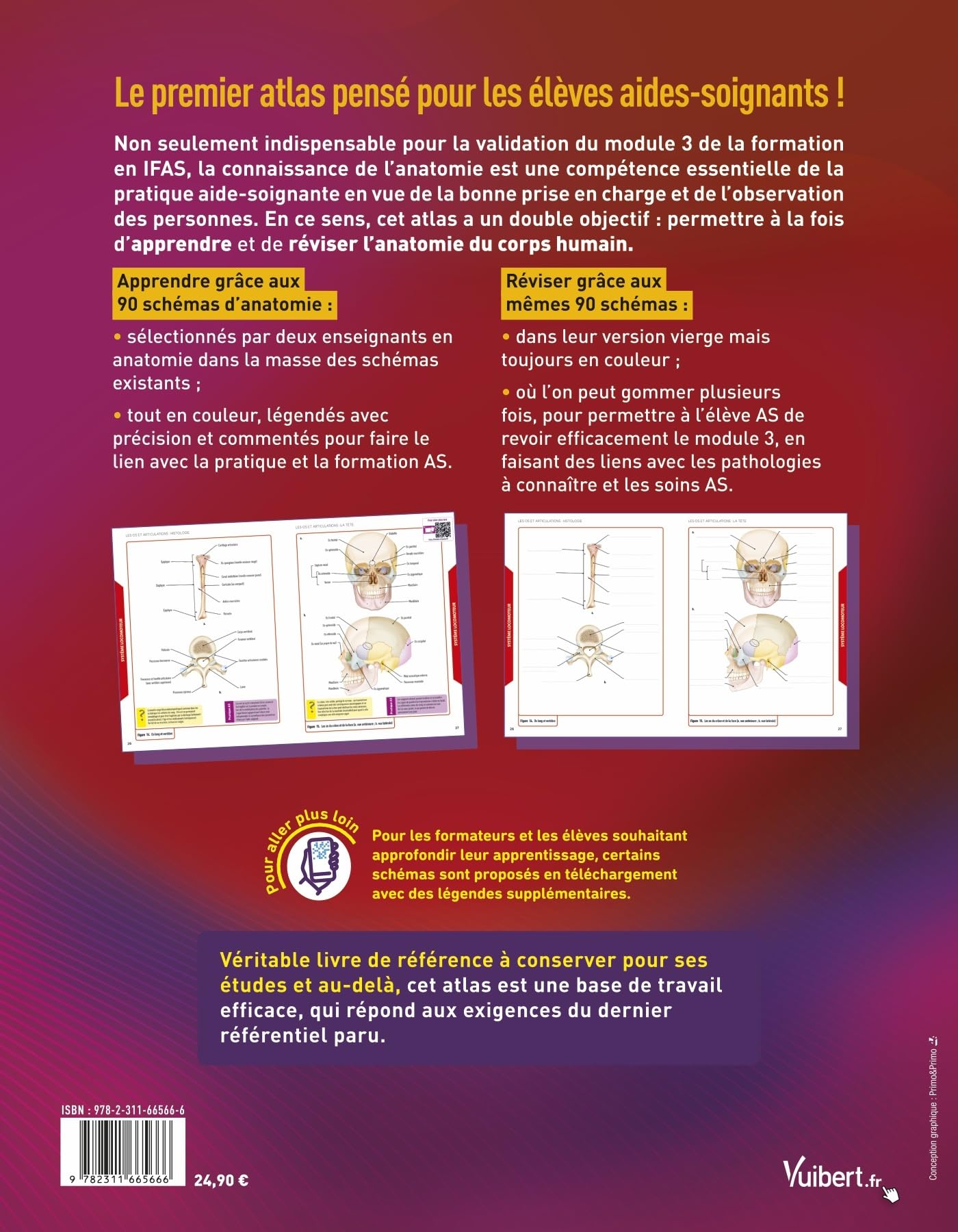 Mon atlas d'anatomie aide-soignant: 90 schémas pour apprendre et s'entraîner