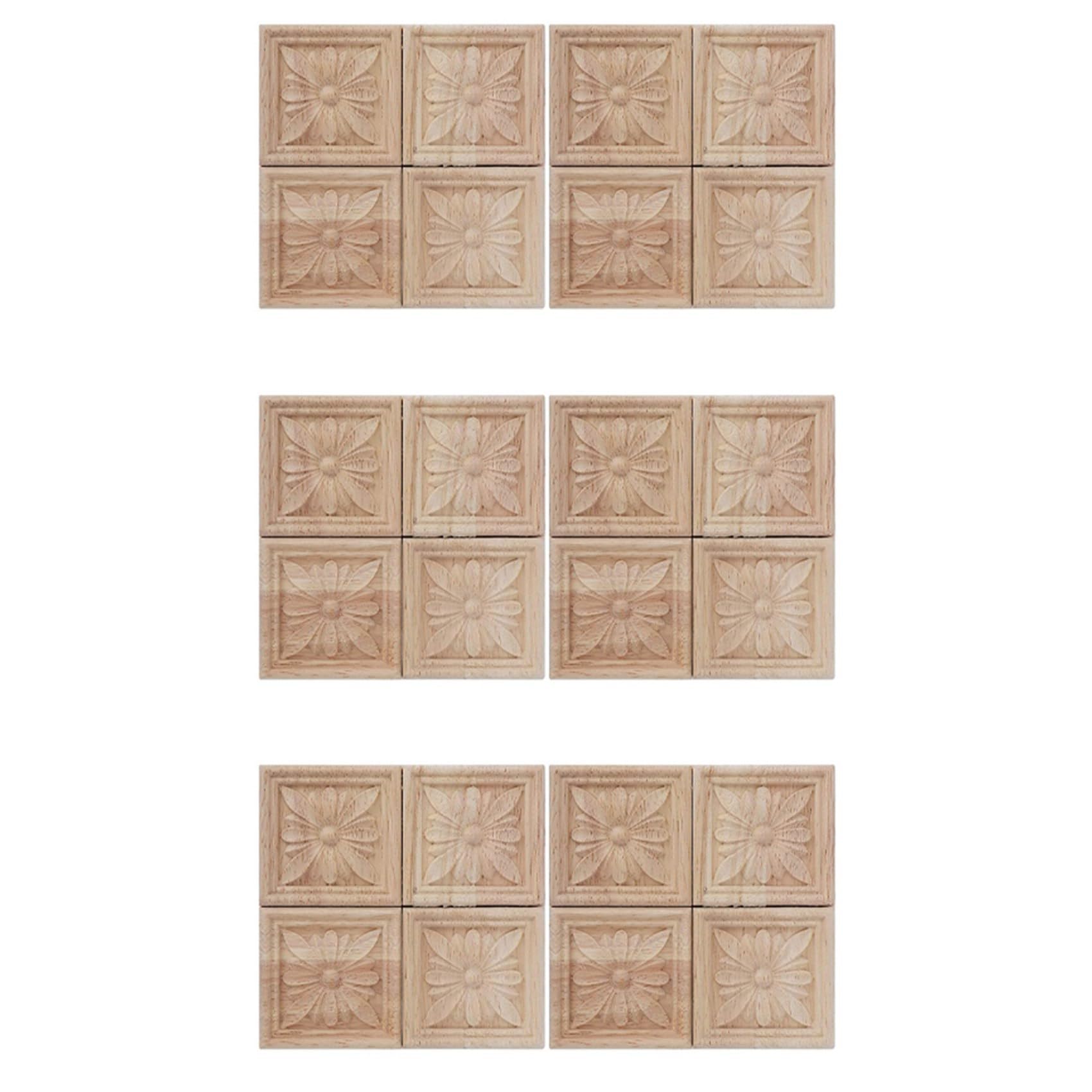 Bois sculpté applique pour rénover un meuble terne : 24 décors fleurs de porte