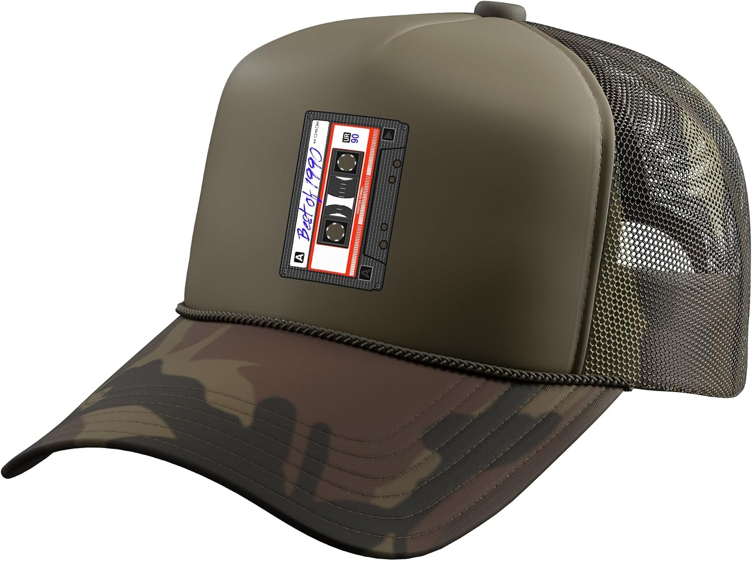 Tape Best of 1990 Cassette Music Mix 1990s Outfit Tape Trucker Hat with Adjustable Mesh Back