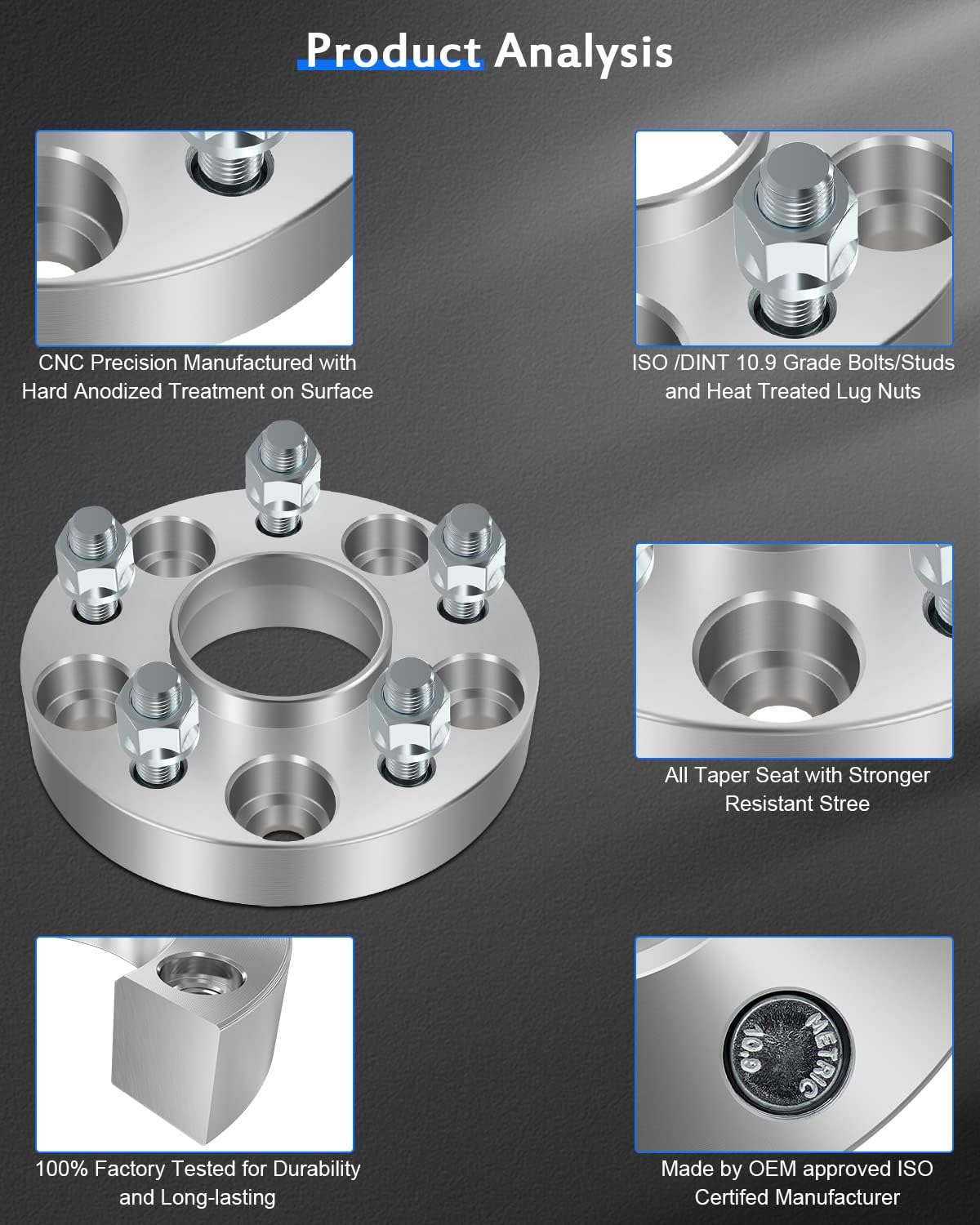 ECCPP 4PCS 1 inch 5x4.5 Hubcentric Wheel Spacers 5 Lug 5x114.3 to 5x114.3mm Fits for CR-Z for Civic for S2000