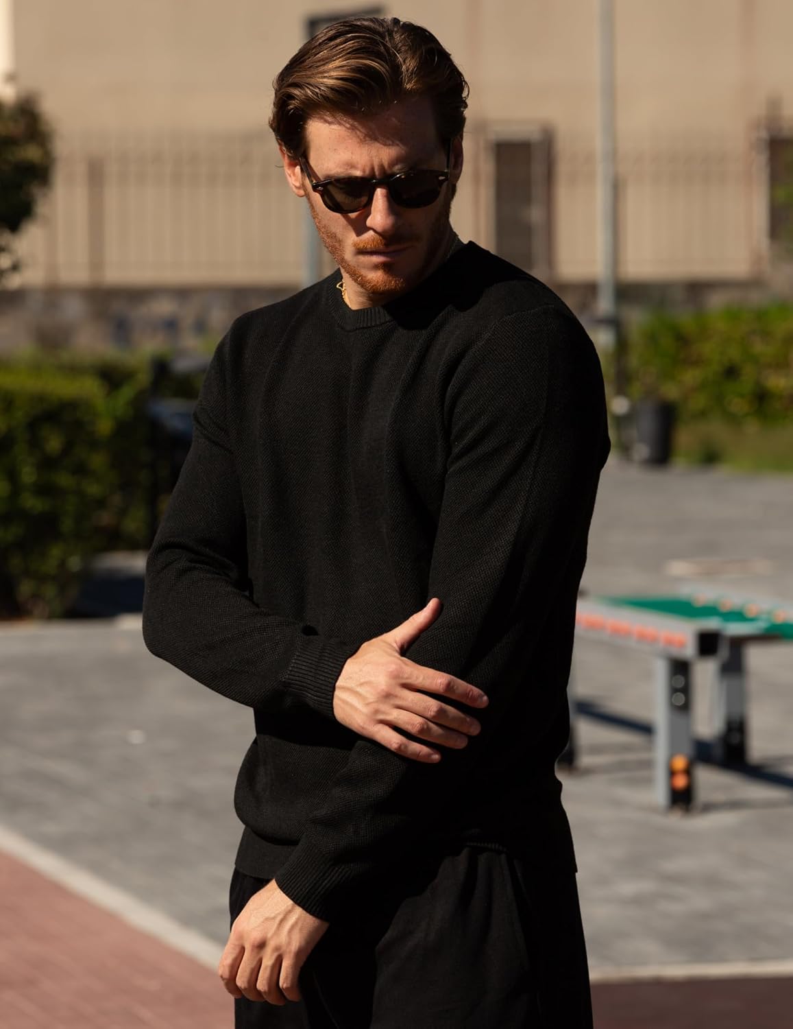 COOFANDY Mens Crewneck Sweater Slim Fit Lightweight Knit Pullover Casual Dress Crew Neck Pullover Sweaters - Image 2