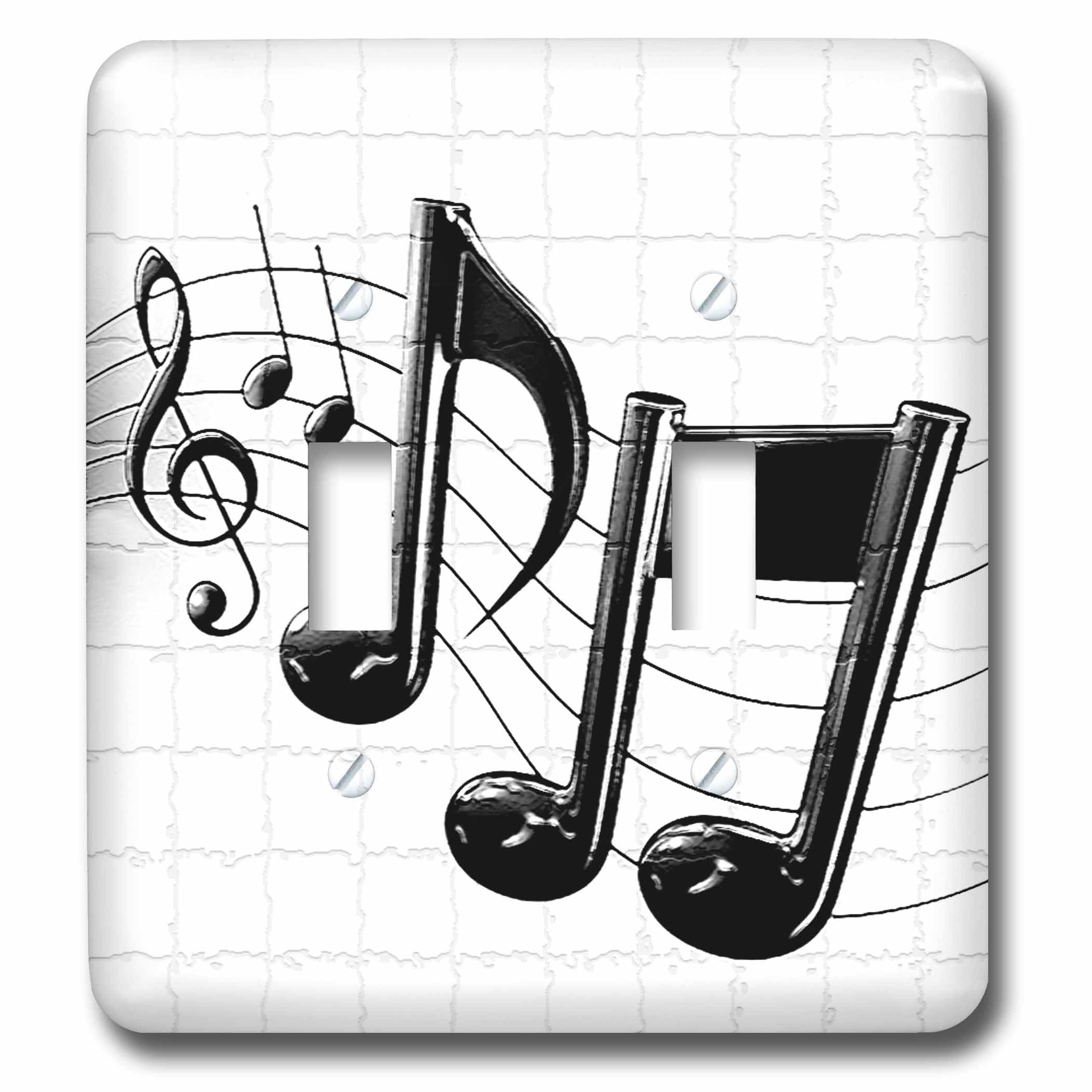 Interruptor doble 2 notas de música para cambiar placas de pared viejas