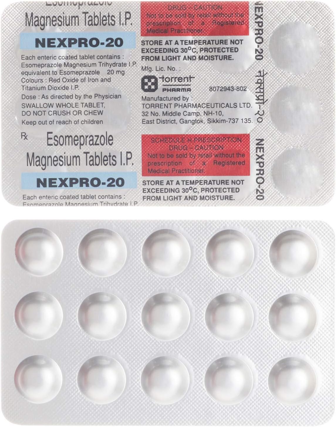 Nexpro 20 - Strip of 15 Tablets