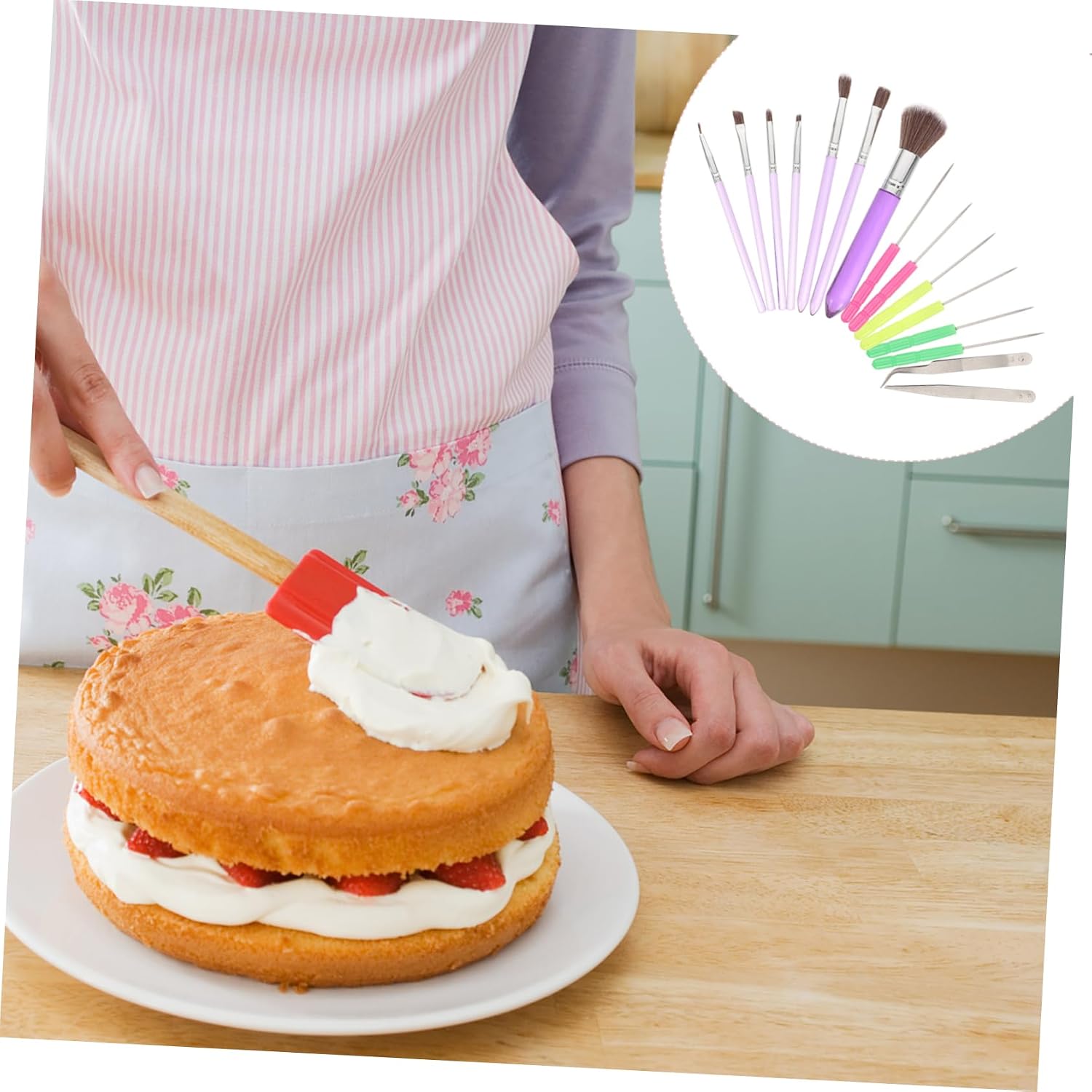 1set Fondant Cake Tool Multi-function Dessert Brushes for Cake Decorating Includes and Baking Accessories Food-grade Materials for Safe Use