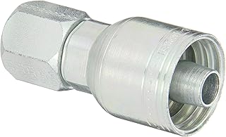 Eaton Weatherhead 08Z-608 Low Carbon Steel WeatherGRIP Hose Crimp Fitting, Straight Swivel, SAE 8 Hose Size x 1/2